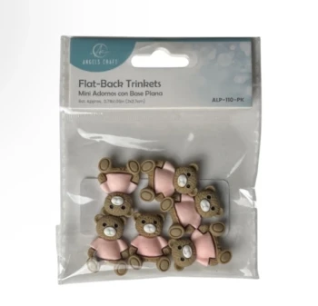 PINK BEAR FALT BACK TRINKETS 6 COUNT