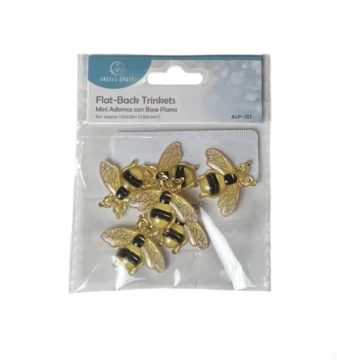 BEE FLAT BACK TRINKETS 6 COUNT