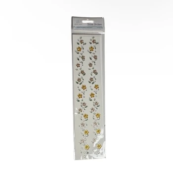 ORANGE FLORAL STONE STICKERS