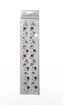 LAVENDER FLORAL STONE STICKERS