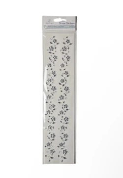 CLEAR FLORAL STONE STICKERS