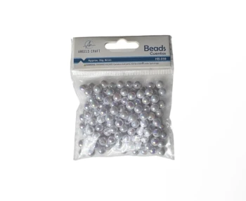WHITE CHROME BEADS 35 GRAM