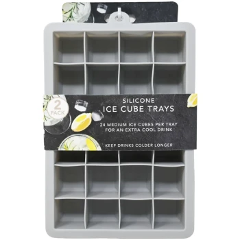 SILICONE ICE CUBE TRAYS 24 PCS