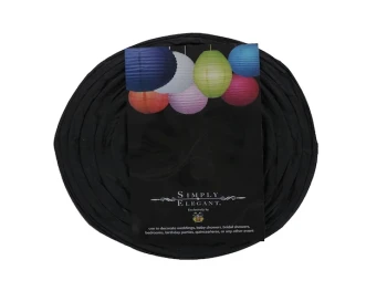 14 INCH PAPER LANTERN BLACK LARGE
