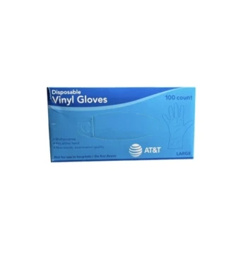 AT&T VINYL GLOVES LARGE 100 COUNT
