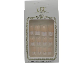 FRENCH PRE GLUED NAILS 12 SIZES