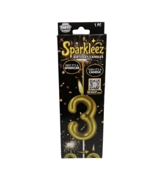 #3 SPARKLEEZ BIRTHDAY CANDLE