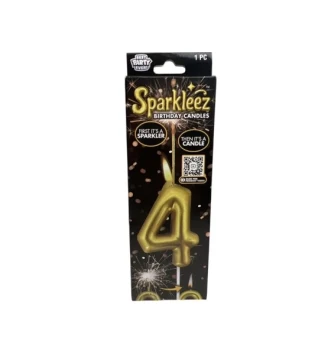 #4 SPARKLEEZ BIRTHDAY CANDLE