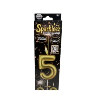 #5 SPARKLEEZ BIRTHDAY CANDLE