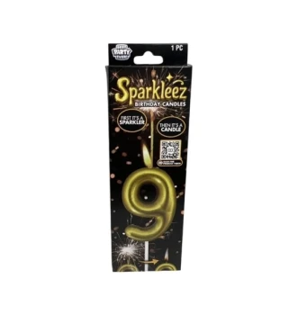 #9 SPARKLEEZ BIRTHDAY CANDLE