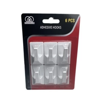 ADHESIVE HOOKS 6 PACK