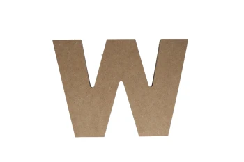W WOODEN LETTER