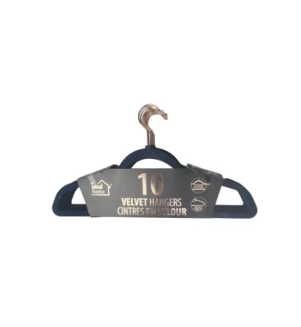 NAVY BLUE VELVET HANGERS 10 PACK