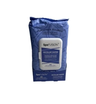 SPA FUSION MICELLAR WATER MAKE UP WIPES 60 COUNT