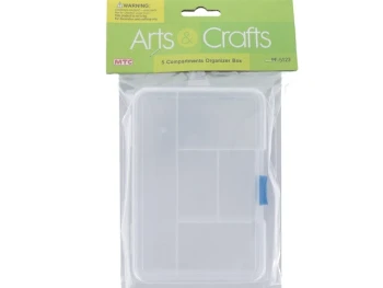 PLASTIC 5 COMPARTMENT CRAFT BOX  XXX