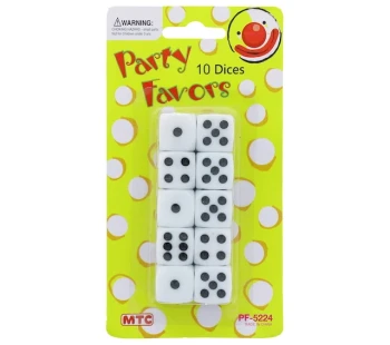 WHITE DICE 10 DICES