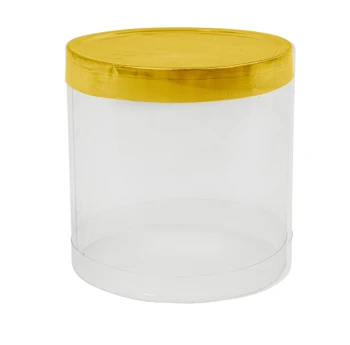 GOLD PLASTIC CYLINDER CONTAINER 2 INCH 12 PACK
