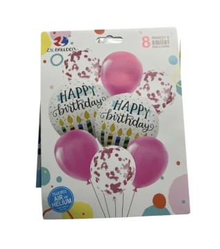 HAPPY BIRTHDAY BALLOON SET 8 COUNT