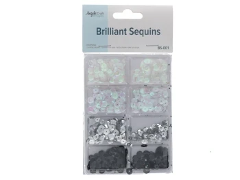 BRILLIANT SEQUINS BLACK WHITE XXX