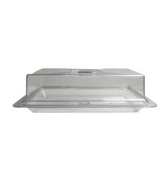 PLASTIC RECTANGLE TRAY WITH COVER