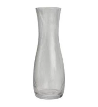 GLASS VASE RIBBED 30 CM