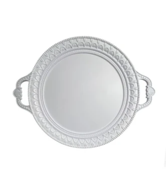 WHITE ROUND TRAY