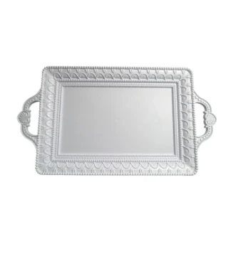 WHITE RECTANGLE TRAY
