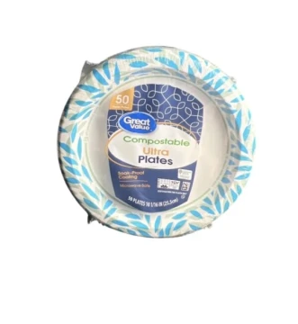 7.49 GREAT VALUE COMPOSIABLE ULTRA PLATES 50 COUNT 10 INCH