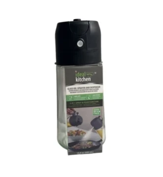IDEAL KITCHEN 2 IN 1 GLASS OIL SPRAY 14.9 OZ