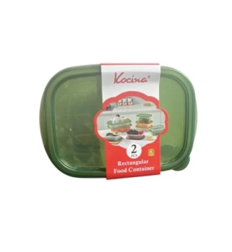 RECTANGULAR FOOD CONTAINER 2 PACK 34 OZ