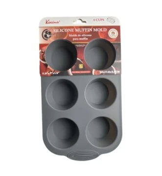 SILICONE MUFFIN MOLD 6 CUPS