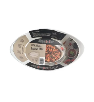 OPAL GLASS OVAL BAKING DISH 12.6 INCH