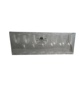 FANCY FEAST DISHWARE SILVER 12 COUNT WINE GLASS 7 OZ