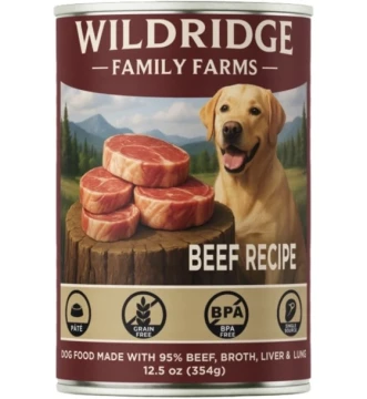 WILDRIDGE FAMILY FARMS BEEF RECIPE 12.5 OZ DOG FOOD