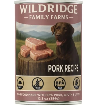 WILDRIDGE FAMILY FARMS PORK RECIPE 12.5 OZ DOG FOOD