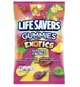 3.49 LIFE SAVERS GUMMIES EXOTIC 7 OZ