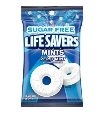3.49 SUGAR FREE LIFE SAVERS MINTS PEP O MINT 73 G