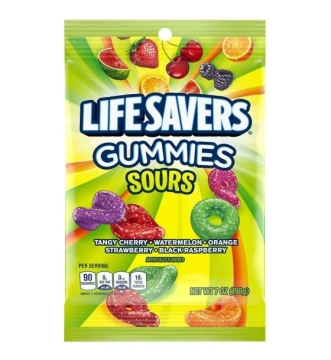 3.49 LIFE SAVERS GUMMIES SOURS 7 OZ
