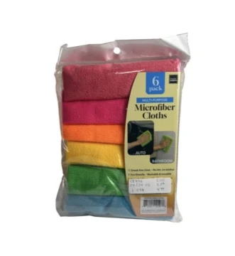 MICROFIBER CLOTHS 12 X 14 INCH 6 PACK