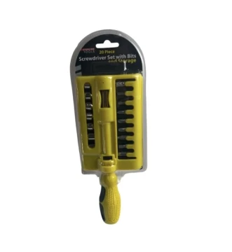 SCREWDRIVER SET WITH BITS 20 PCS