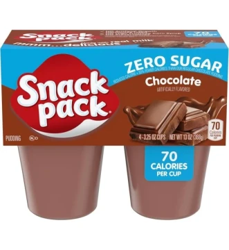 SNACK PACK CHOCOLATE ZERO SUGAR 4 PACK 3.25 OZ