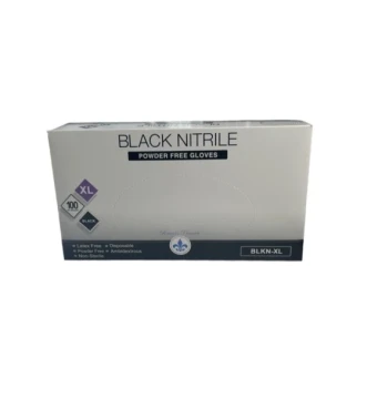 BLACK NITRILE POWDER FREE GLOVES XL