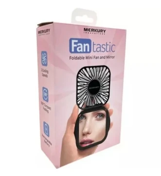 FAN TASTIC FOLDABLE MINI FAN AND MIRROR