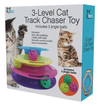 3 LEVEL CAT TRACK CHASER TOY