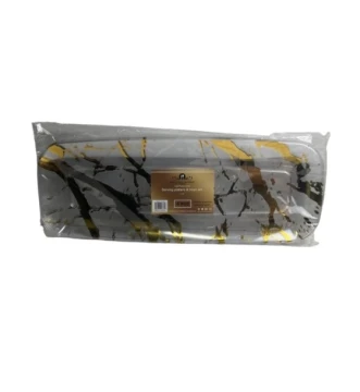 CLEAR AND GOLD SERVING TRAY PLATTER
