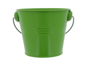 METAL BUCKET APPLE GREEN