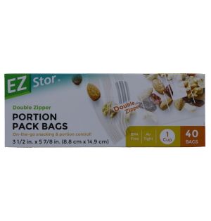 PORTIONS PACK BAGS 40 BAGS 3 12 INCH X 5 78 INCH  