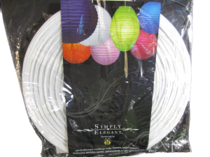 14 INCH PAPER LANTERN  WHITE LARGE  
