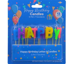 HAPPY BIRTHDAY LETTER CANDLE  