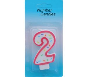 NUMERAL 2 BIRTHDAY CANDLE  